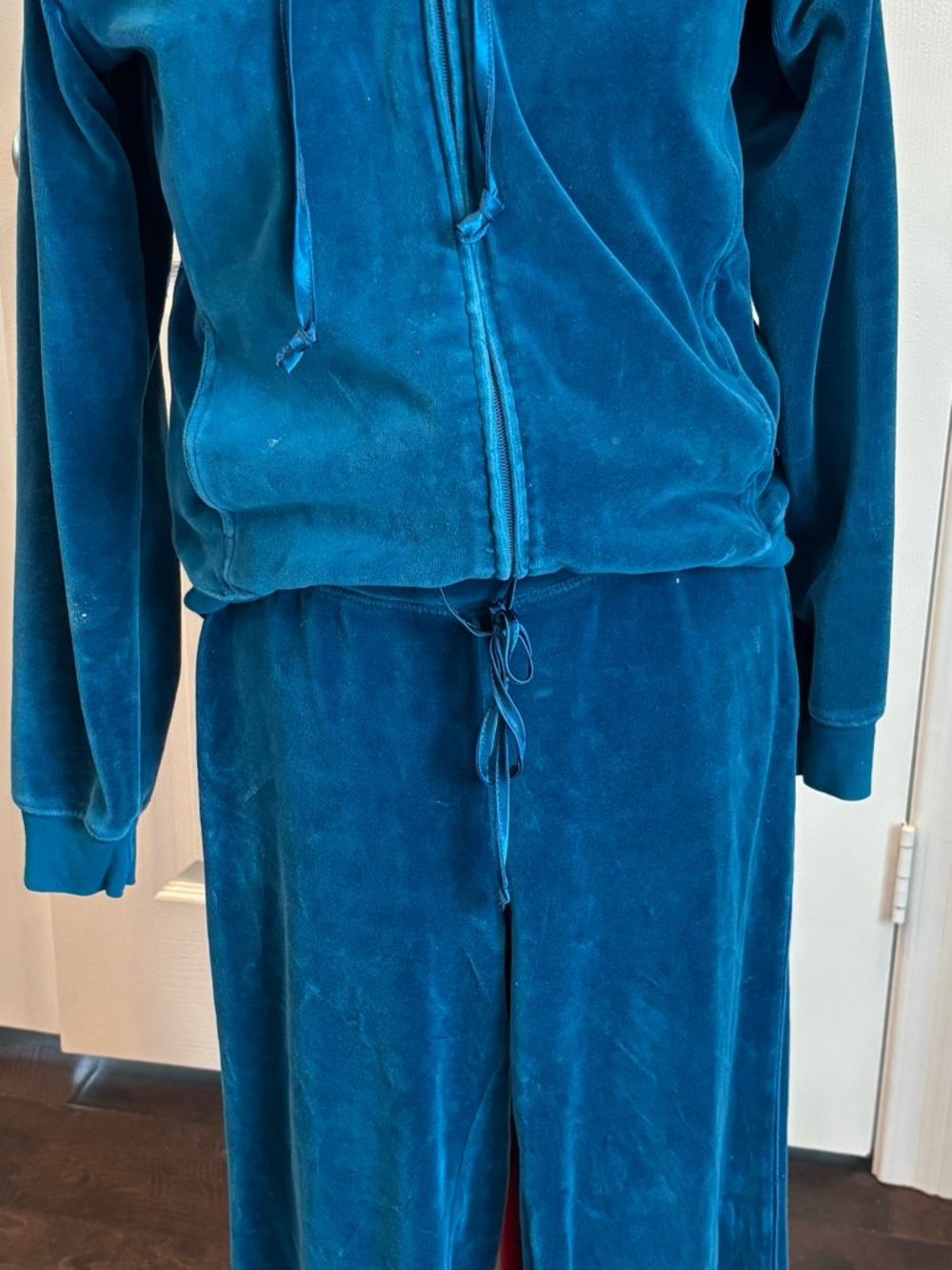 New York Laundry Teal Velour Track Set